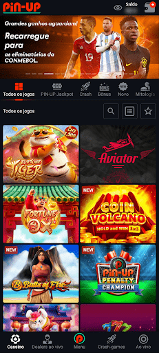 Interface do app