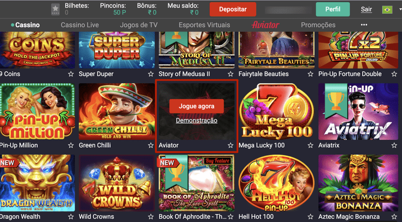  Jogo Aviador em Pin Up