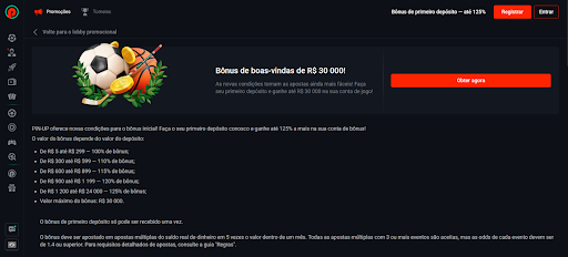  Oferta inicial da Pin Up